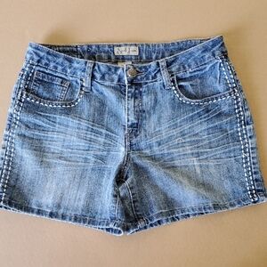 Earl Jeans Blue Denim Shorts with White Accents
